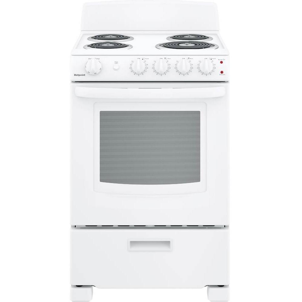 Hotpoint 24-inch Freestanding Electric Range with Front Controls RAS30