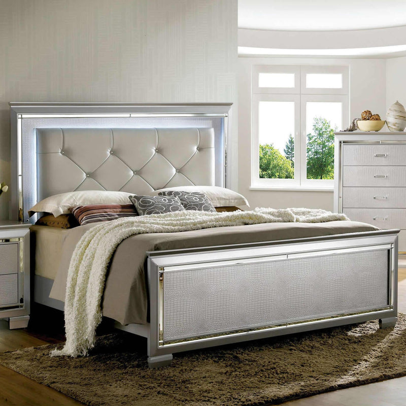 Furniture of America Bellanova CM7979SV 6 pc Queen Upholstered Panel Bedroom Set IMAGE 2