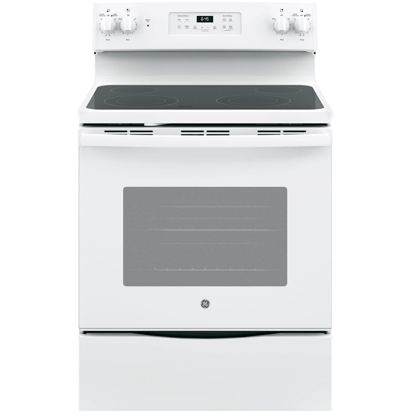 GE 30-inch Freestanding Electric Range with Self-Clean Oven JB258DMWW